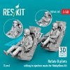 RESKIT RSF48-0165 Rafale B pilots sitting in ejection seats for HobbyBoss kit (2 pcs) (3D Printed) (1/48)